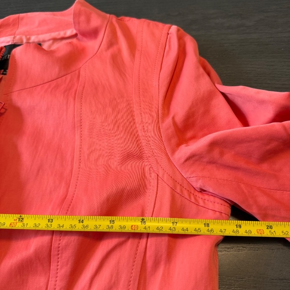 Lafayette 148 Coral Front Zip Cotton Blend Jacket Size 6 - Picture 8 of 10